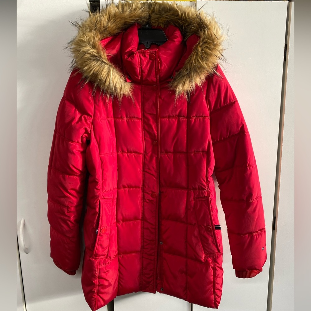 Tommy Hilfiger red long coat